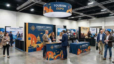 Best Booth Layouts for Fabric Pop Up Displays in 10x10 Trade Show Booths