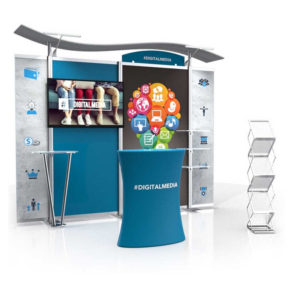10ft Wave Top Timberline Modular Display – Get Noticed Displays