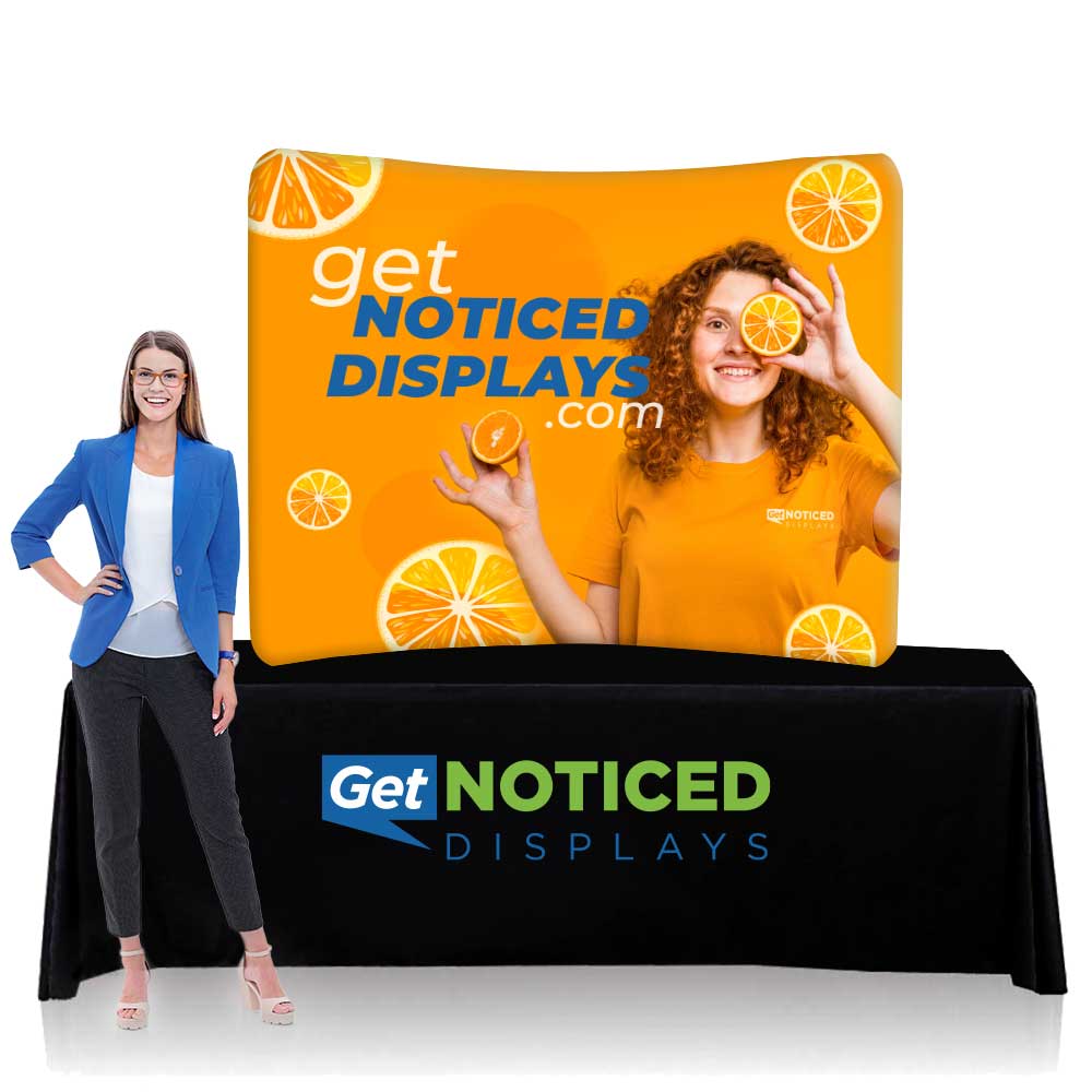 6ft Tabletop Fabric Tube Display Double-Sided Graphic Only