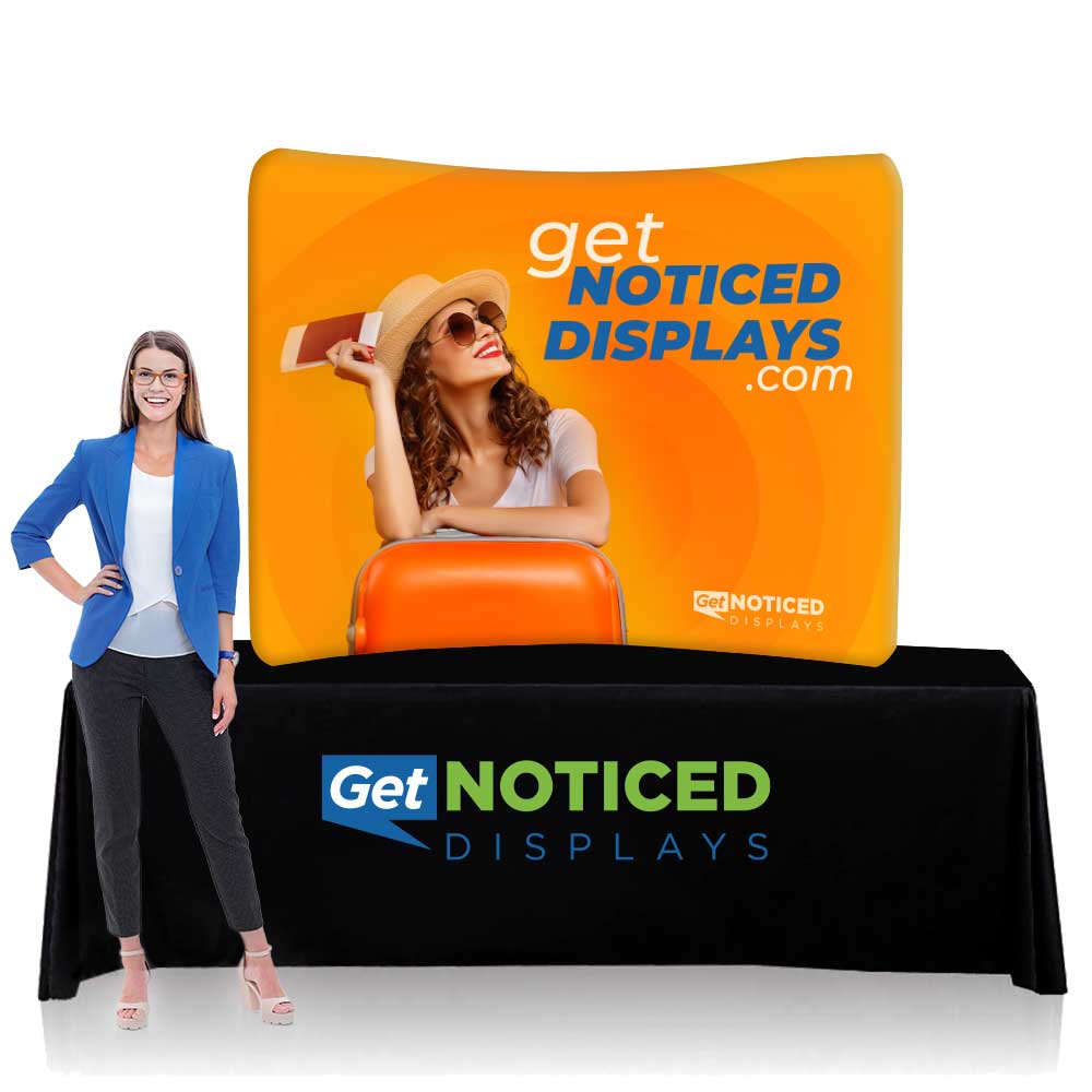 6ft Tabletop Tension Fabric Tube Single-Sided Display