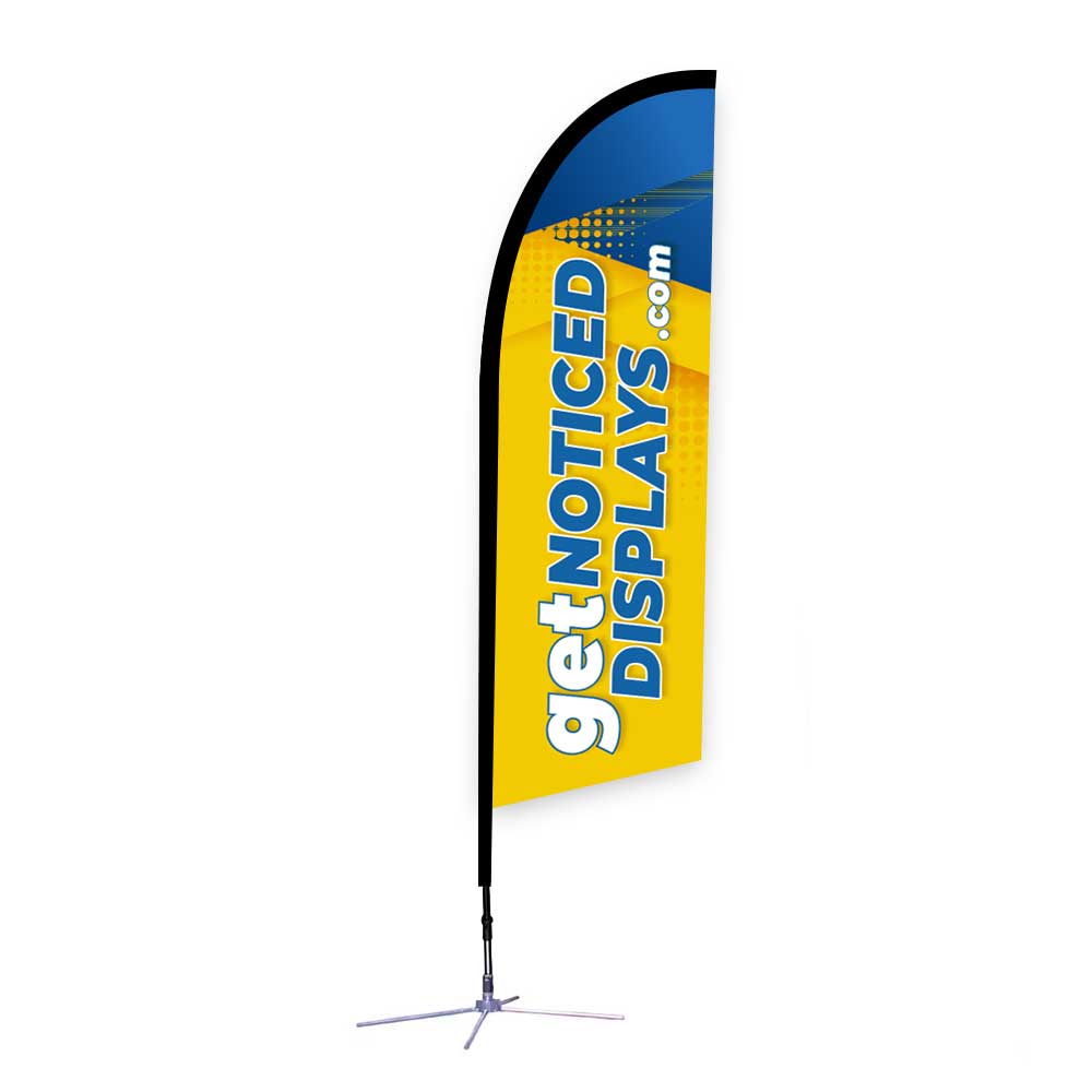 8.25 Ft. Feather Flag X-Base Single-Sided – Get Noticed Displays