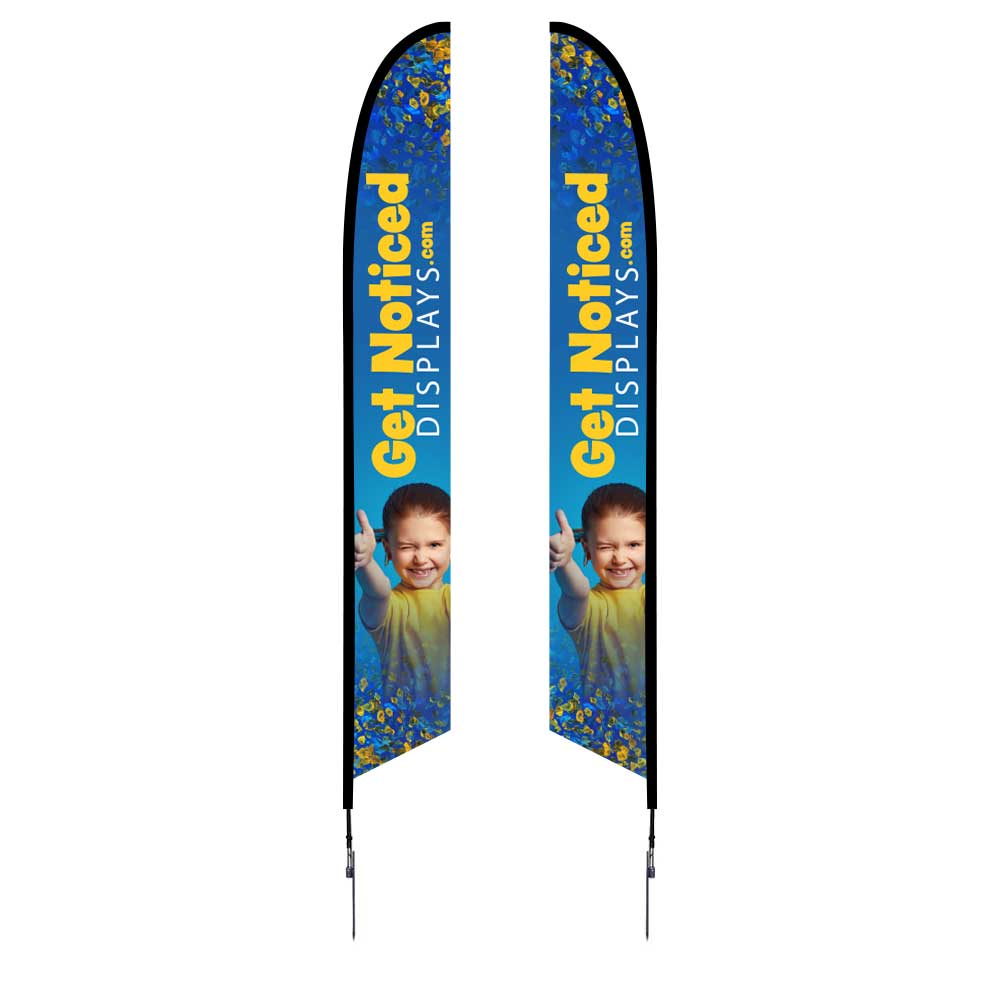 17ft Feather Flag Spike Base Double-Sided
