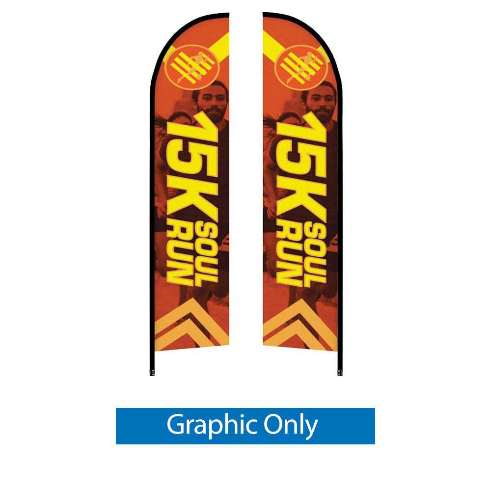 14ft Feather Flag Spike Base Double-Sided Graphic Only