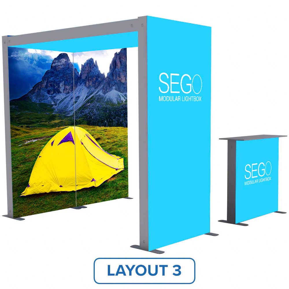 10 x 10ft SEGO Lightbox 3 Modular Layouts