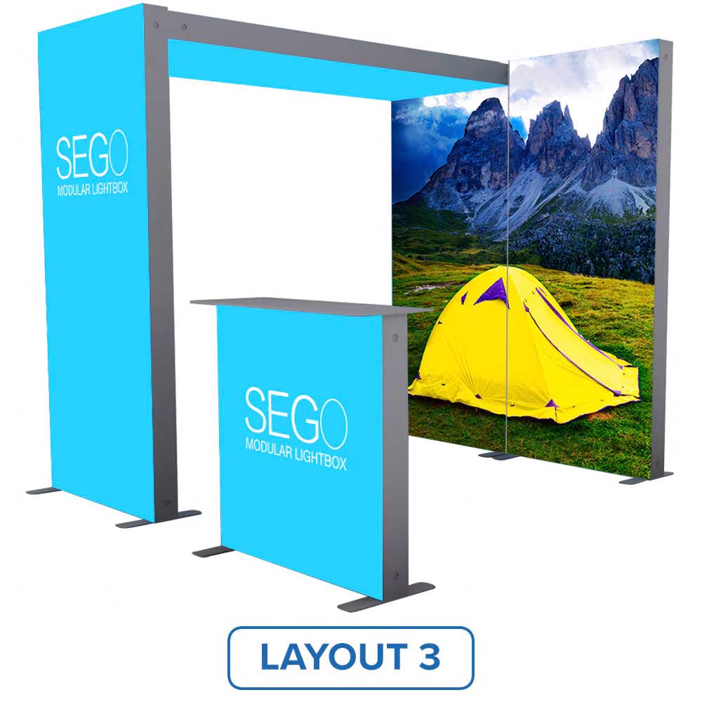 10 x 10ft SEGO Lightbox 3 Modular Layouts