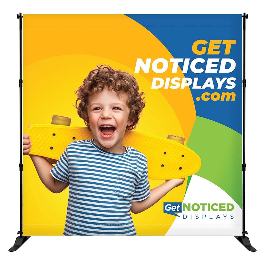 8 FT Custom Slider Tube Fabric Backdrop Display