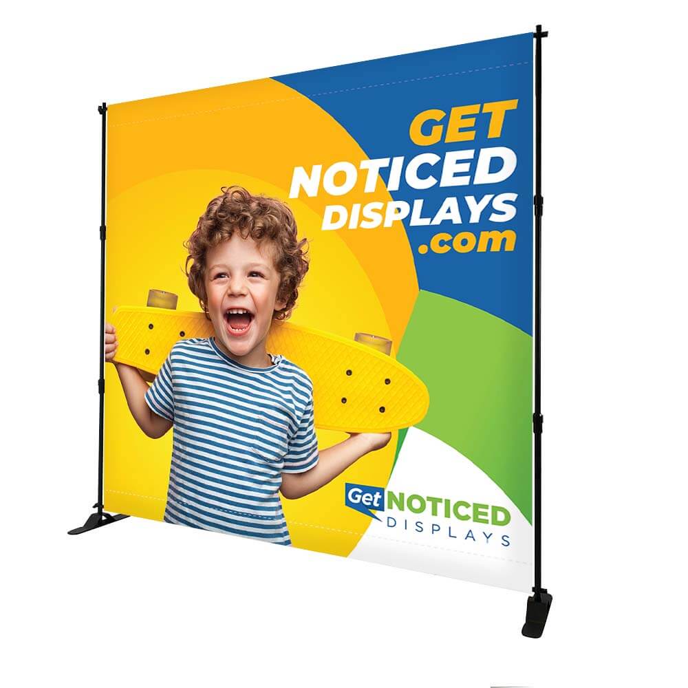 Sliding Backdrops 8 FT Custom Slider Tube Fabric Backdrop Display – Get Noticed Displays