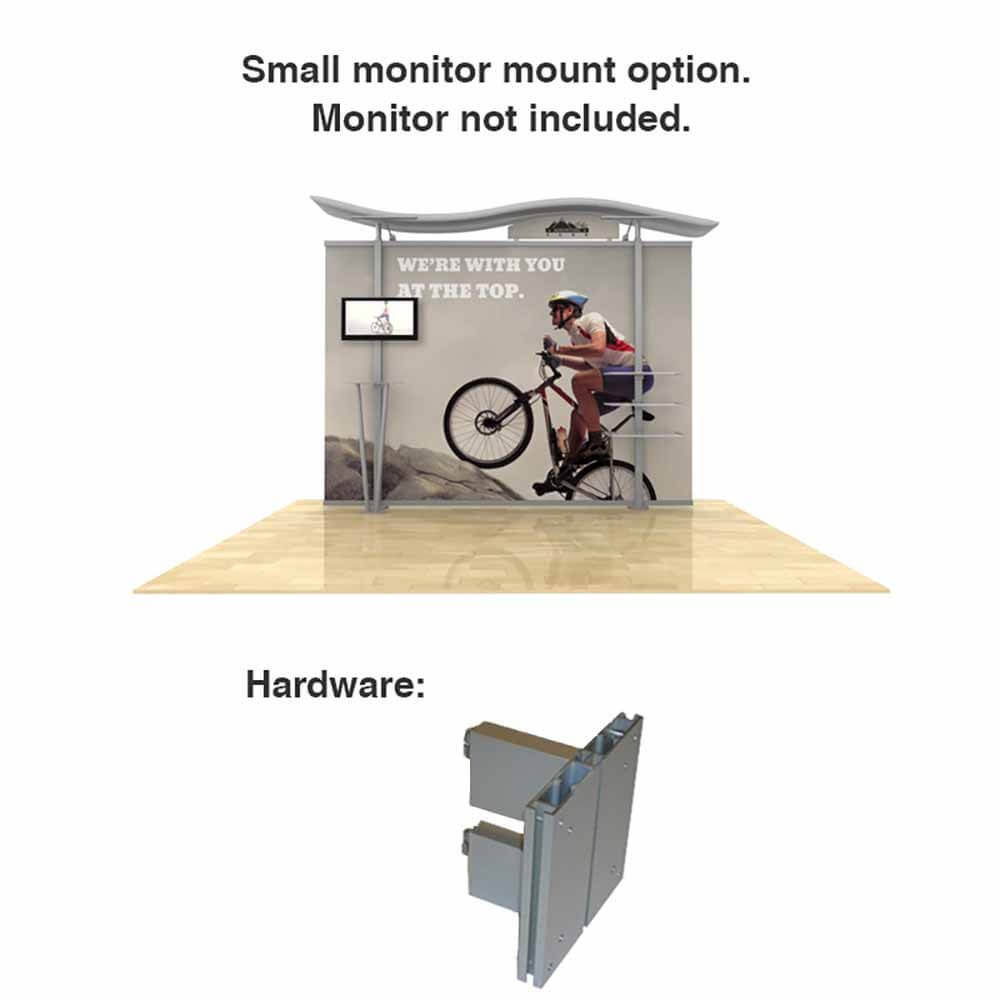 10ft Timberline Modular Display w/ Wave Top & Straight Fabric Sides