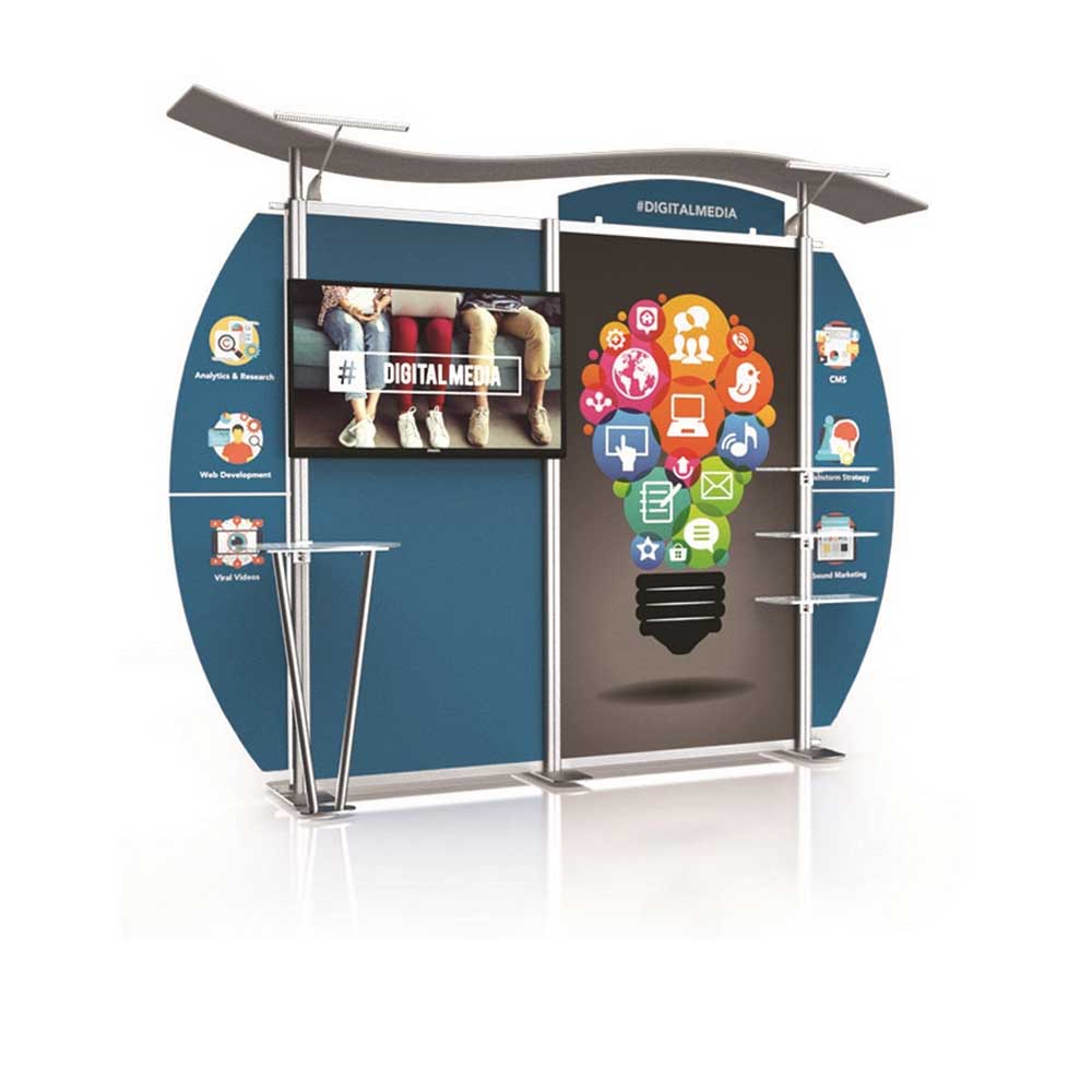 10ft Timberline w/ Wave Top, Metal Fusion Curved Wings and TV mount