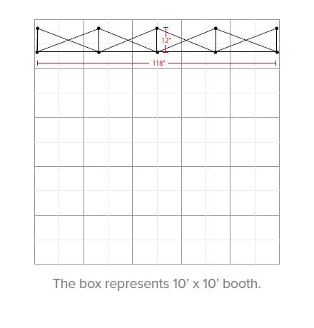 8 FT Custom Fabric Pop Up Backdrop Display with Endcaps