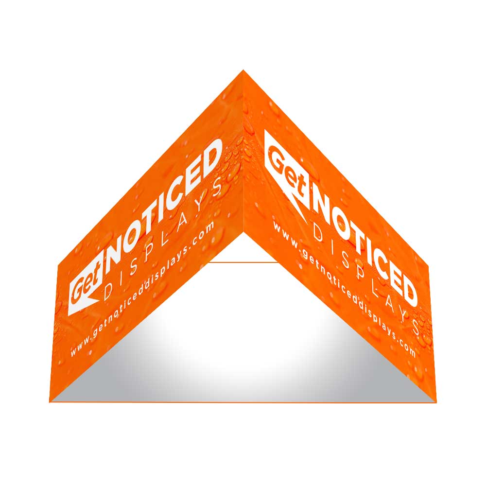 8ft x 24in Triangle Hanging Banner Single-Sided