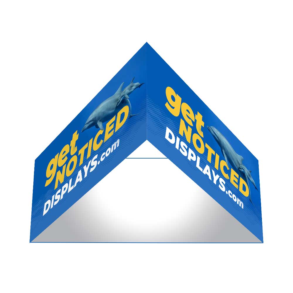 8ft x 32 in Triangle Hanging Banner Single-Sided