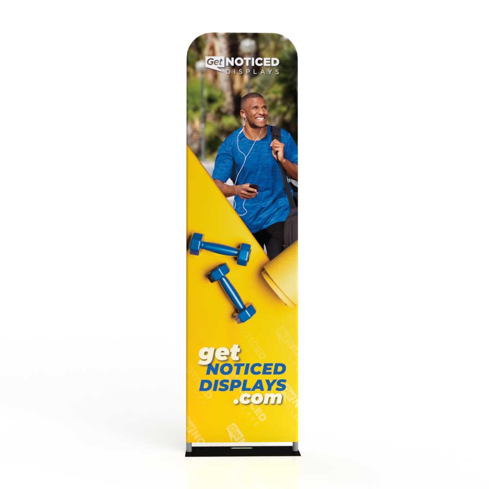 2 x 7.5 ft Fabric Vertical Tube Banner Double-Sided