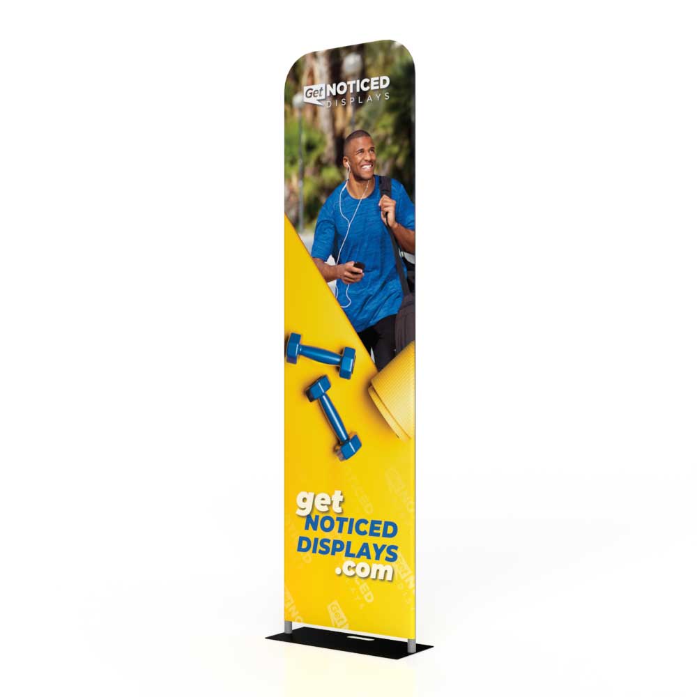 2 x 7.5 ft Fabric Vertical Tube Banner Double-Sided